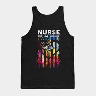 Nurse Live Love Save Lives shirt Tank Top